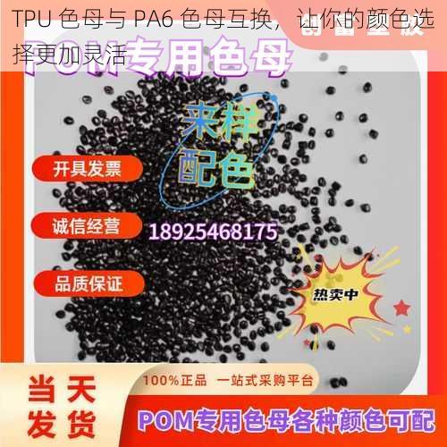 TPU 色母与 PA6 色母互换，让你的颜色选择更加灵活