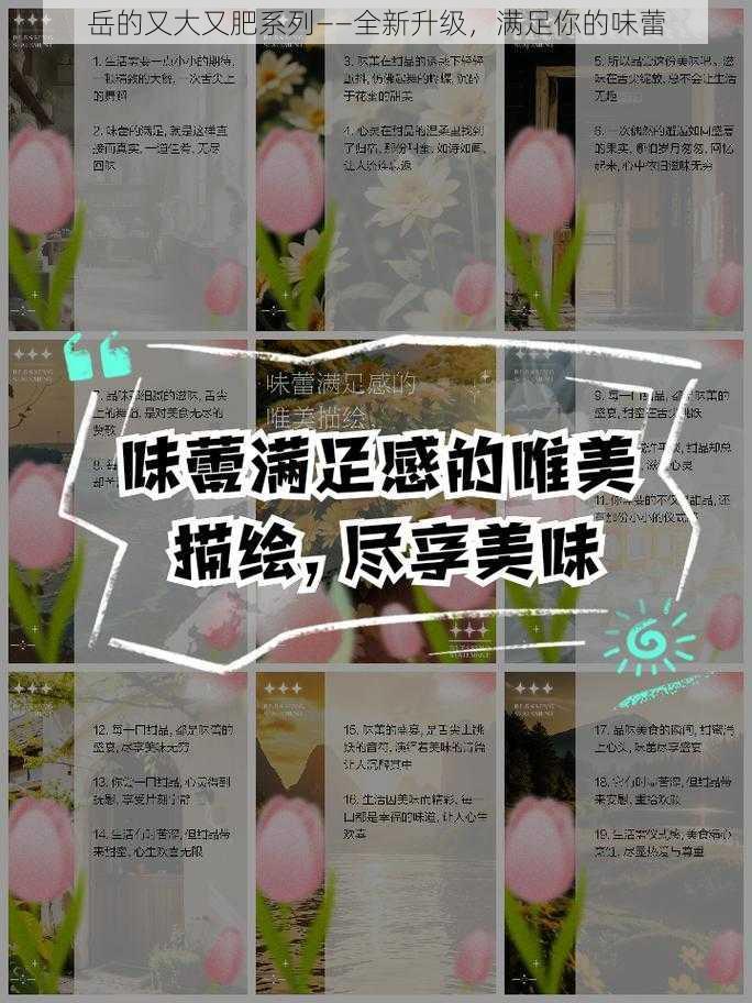 岳的又大又肥系列——全新升级，满足你的味蕾