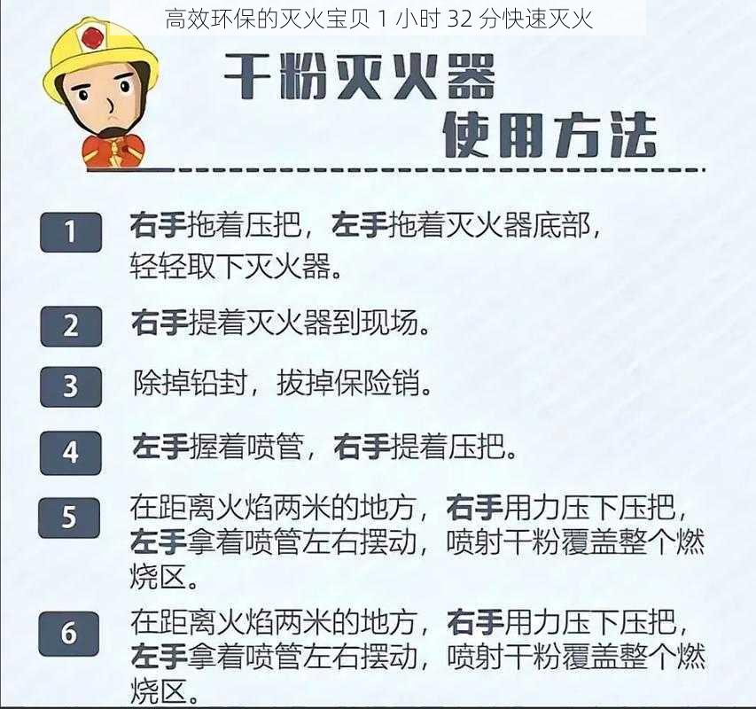 高效环保的灭火宝贝 1 小时 32 分快速灭火