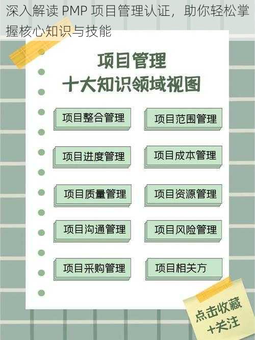 深入解读 PMP 项目管理认证，助你轻松掌握核心知识与技能