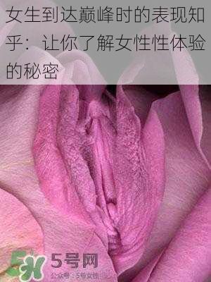 女生到达巅峰时的表现知乎：让你了解女性性体验的秘密