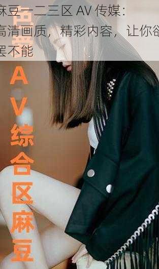 麻豆一二三区 AV 传媒：高清画质，精彩内容，让你欲罢不能