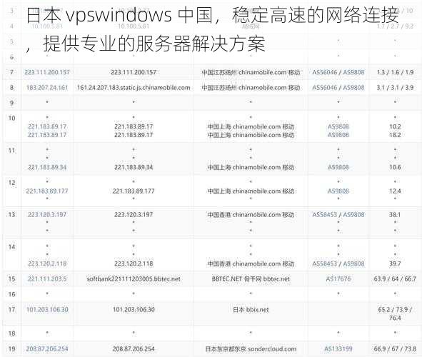 日本 vpswindows 中国，稳定高速的网络连接，提供专业的服务器解决方案