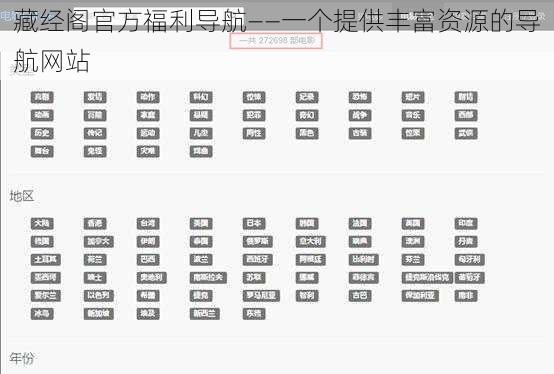 藏经阁官方福利导航——一个提供丰富资源的导航网站