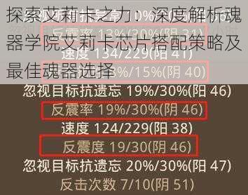 探索艾莉卡之力：深度解析魂器学院艾莉卡芯片搭配策略及最佳魂器选择