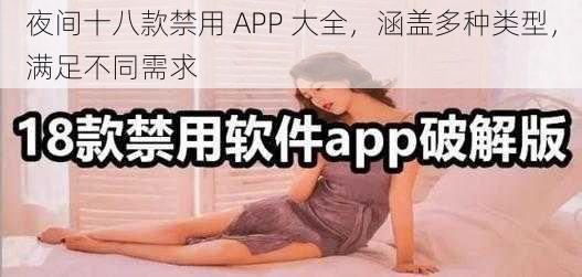 夜间十八款禁用 APP 大全，涵盖多种类型，满足不同需求