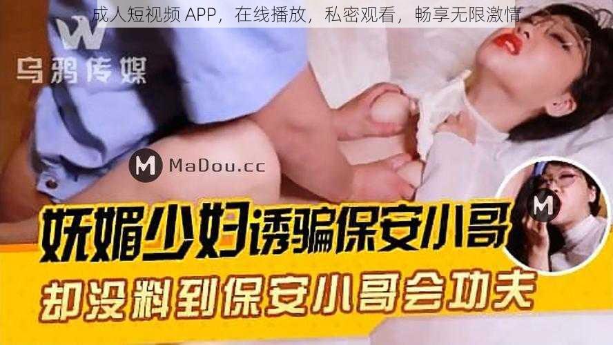 成人短视频 APP，在线播放，私密观看，畅享无限激情