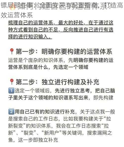 镖局那些事：全面安装与配置指南，打造高效运营体系