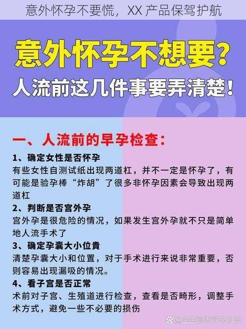 意外怀孕不要慌，XX 产品保驾护航