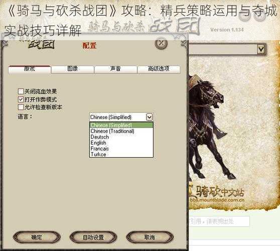 《骑马与砍杀战团》攻略：精兵策略运用与夺城实战技巧详解