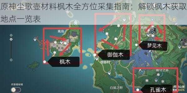 原神尘歌壶材料枫木全方位采集指南：解锁枫木获取地点一览表