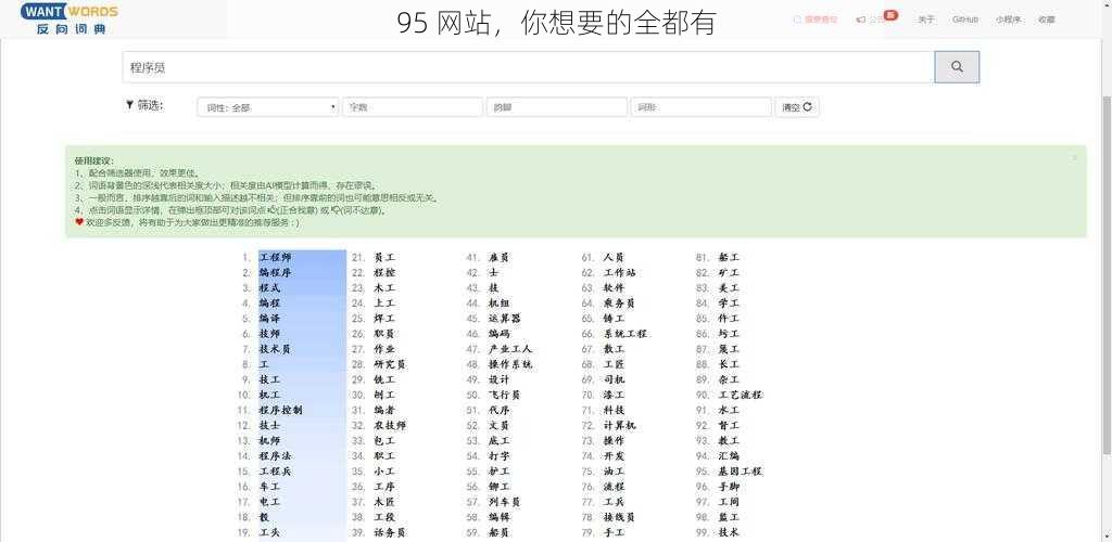 95 网站，你想要的全都有
