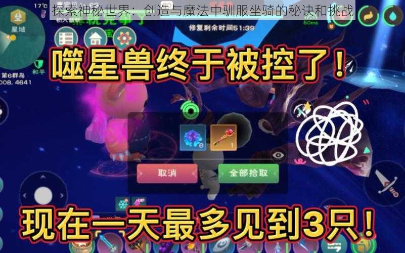 探索神秘世界：创造与魔法中驯服坐骑的秘诀和挑战