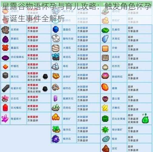 星露谷物语怀孕与育儿攻略：触发角色怀孕与诞生事件全解析