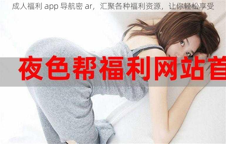 成人福利 app 导航密 ar，汇聚各种福利资源，让你轻松享受