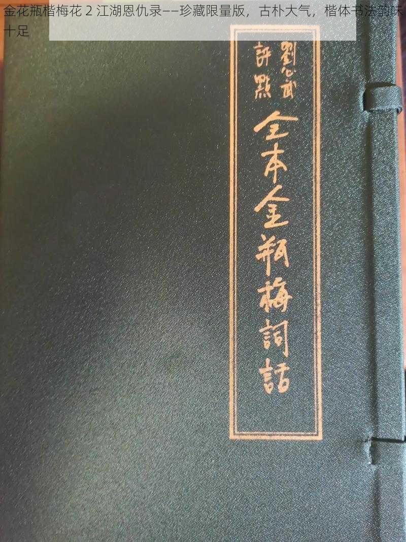 金花瓶楷梅花 2 江湖恩仇录——珍藏限量版，古朴大气，楷体书法韵味十足