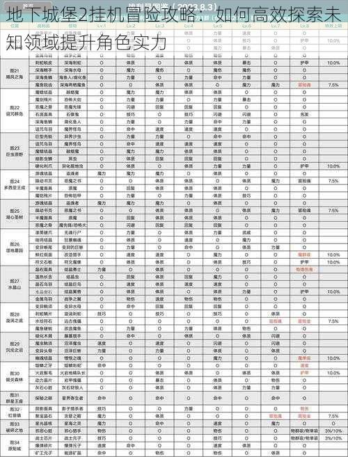 地下城堡2挂机冒险攻略：如何高效探索未知领域提升角色实力