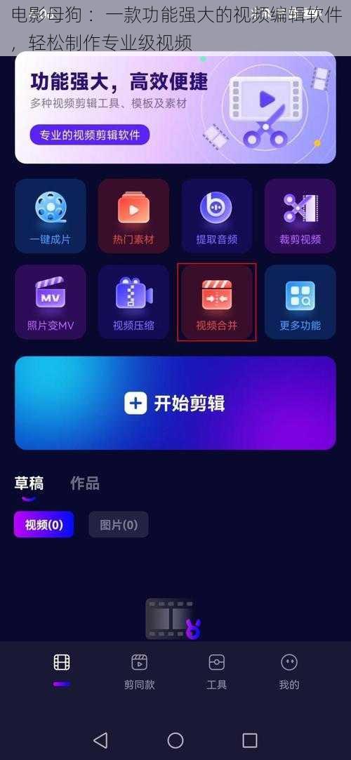 电影母狗 ：一款功能强大的视频编辑软件，轻松制作专业级视频