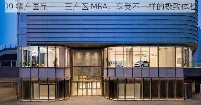 99 精产国品一二三产区 MBA，享受不一样的极致体验