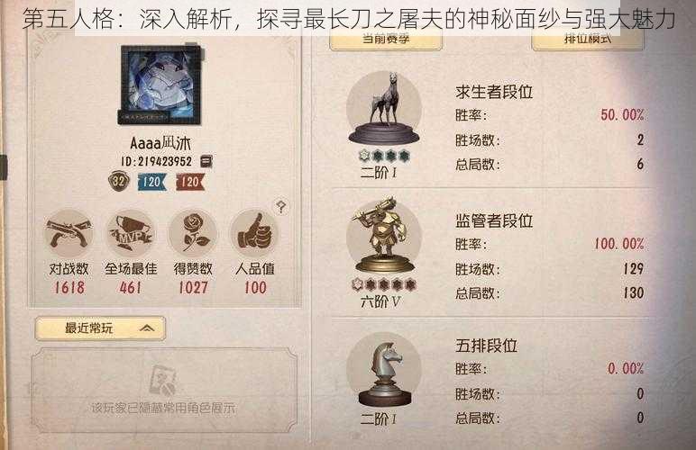 第五人格：深入解析，探寻最长刀之屠夫的神秘面纱与强大魅力