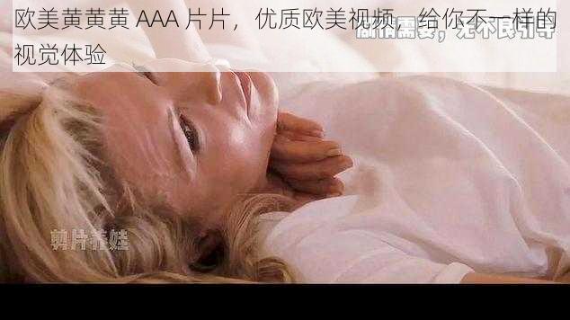 欧美黄黄黄 AAA 片片，优质欧美视频，给你不一样的视觉体验