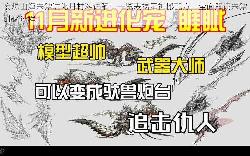 妄想山海朱獳进化丹材料详解：一览表揭示神秘配方，全面解读朱獳进化过程