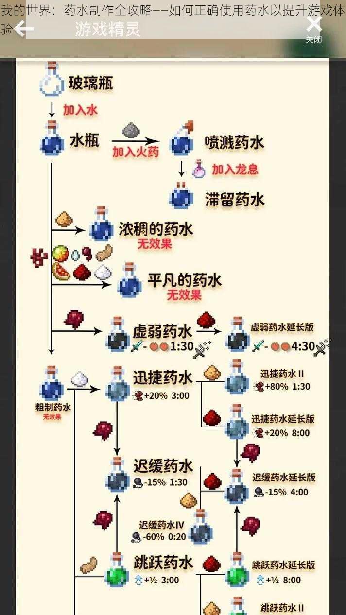 我的世界：药水制作全攻略——如何正确使用药水以提升游戏体验