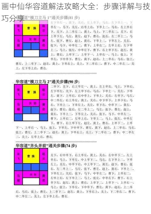 画中仙华容道解法攻略大全：步骤详解与技巧分享