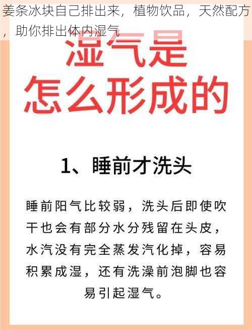 姜条冰块自己排出来，植物饮品，天然配方，助你排出体内湿气