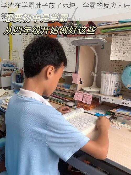 学渣在学霸肚子放了冰块，学霸的反应太好笑了