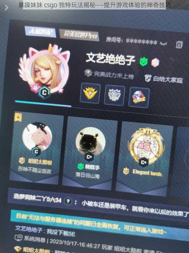 暴躁妹妹 csgo 独特玩法揭秘——提升游戏体验的神奇技巧