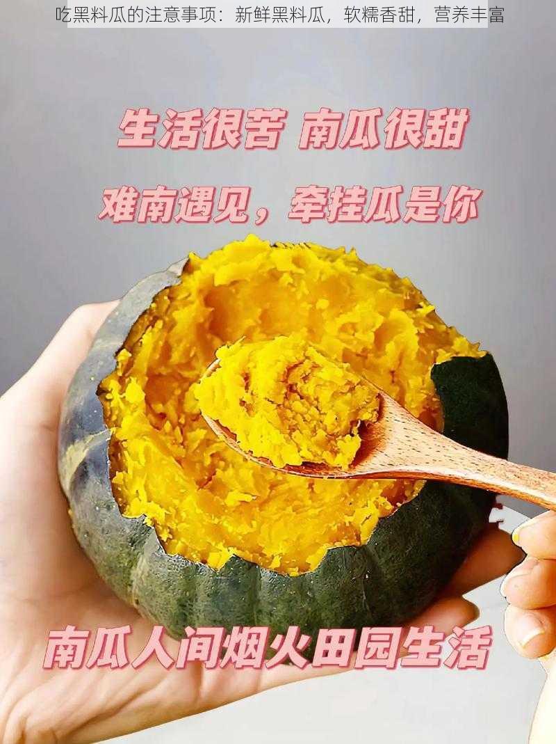 吃黑料瓜的注意事项：新鲜黑料瓜，软糯香甜，营养丰富