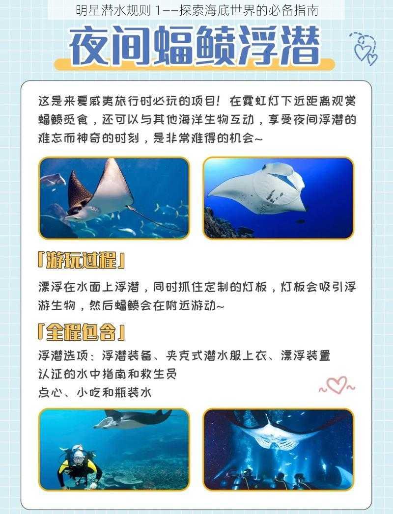 明星潜水规则 1——探索海底世界的必备指南