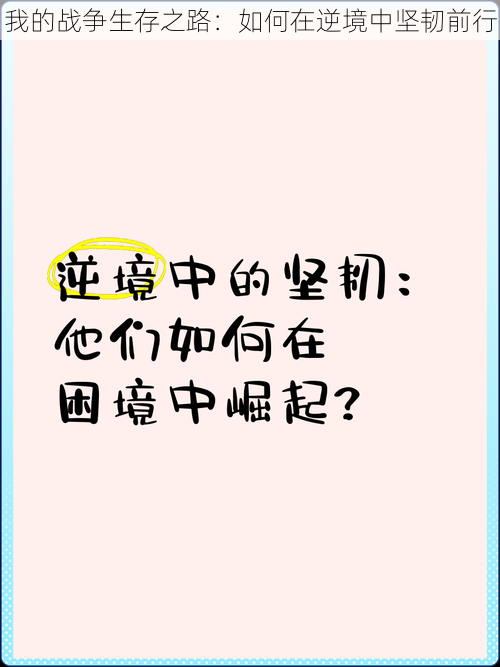 我的战争生存之路：如何在逆境中坚韧前行