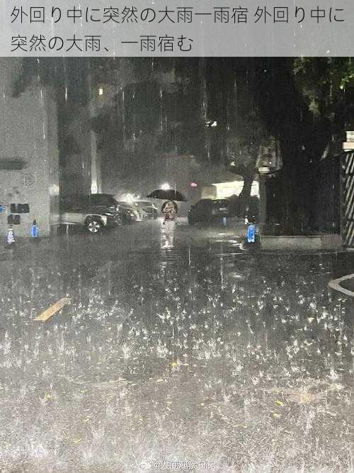 外回り中に突然の大雨一雨宿 外回り中に突然の大雨、一雨宿む