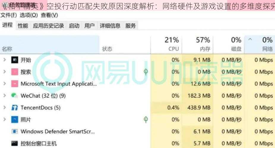 《和平精英》空投行动匹配失败原因深度解析：网络硬件及游戏设置的多维度探究