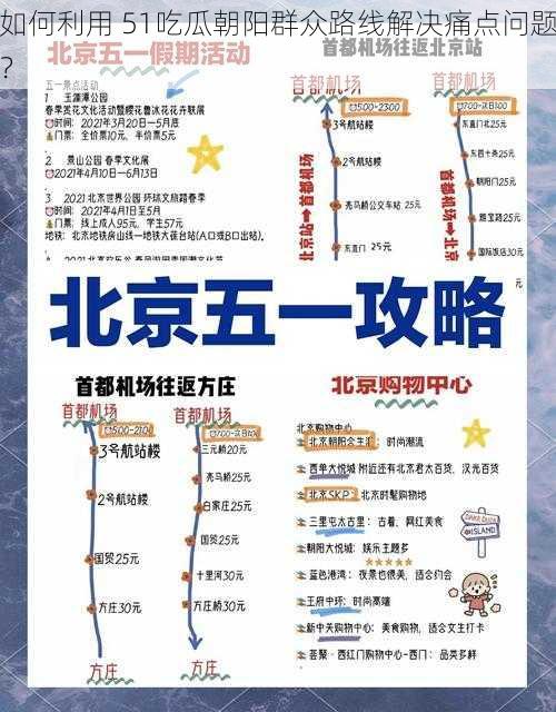 如何利用 51吃瓜朝阳群众路线解决痛点问题？