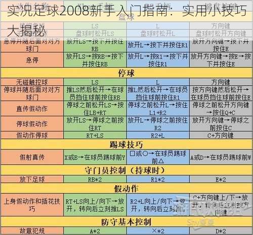 实况足球2008新手入门指南：实用小技巧大揭秘