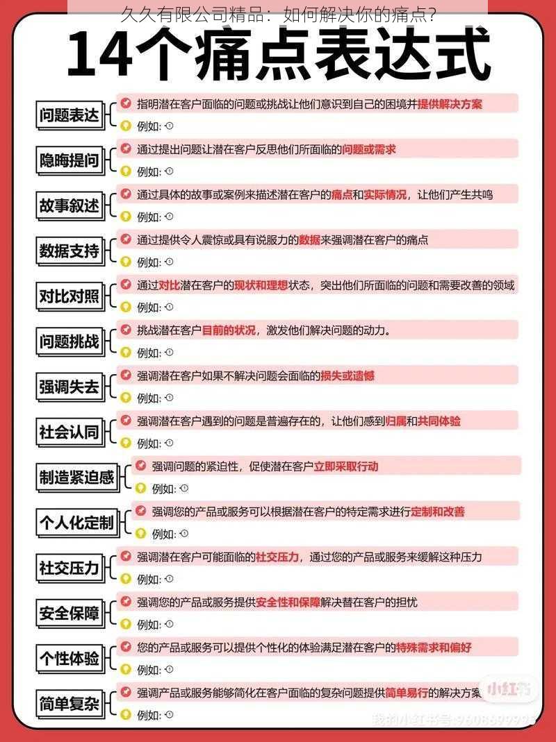 久久有限公司精品：如何解决你的痛点？