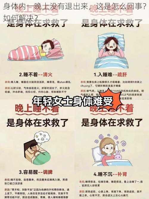 身体内一晚上没有退出来，这是怎么回事？如何解决？