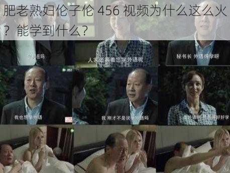 肥老熟妇伦子伦 456 视频为什么这么火？能学到什么？