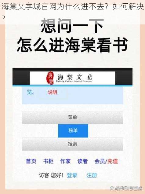 海棠文学城官网为什么进不去？如何解决？