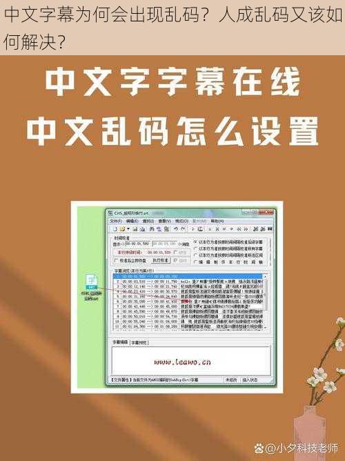 中文字幕为何会出现乱码？人成乱码又该如何解决？