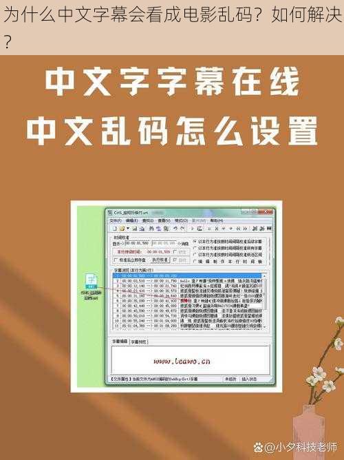 为什么中文字幕会看成电影乱码？如何解决？