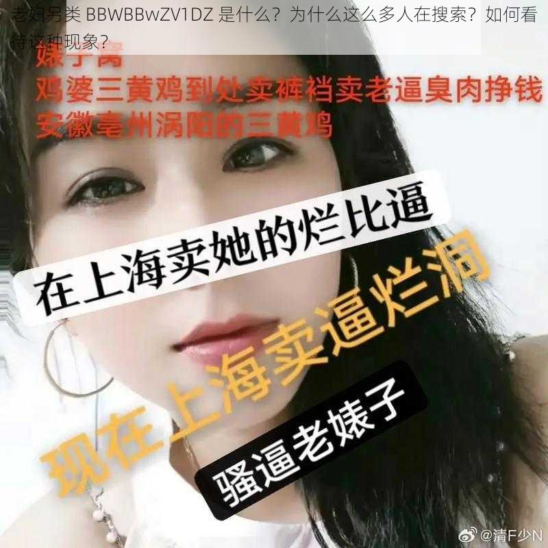 老妇另类 BBWBBwZV1DZ 是什么？为什么这么多人在搜索？如何看待这种现象？