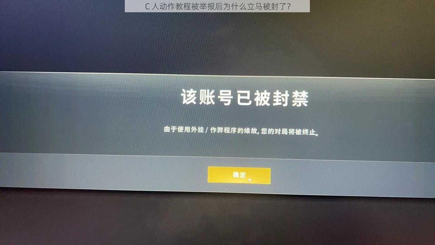 C 人动作教程被举报后为什么立马被封了？