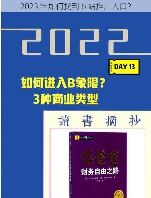 2023 年如何找到 b 站推广入口？