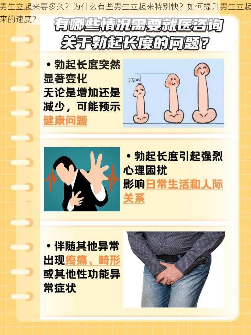 男生立起来要多久？为什么有些男生立起来特别快？如何提升男生立起来的速度？