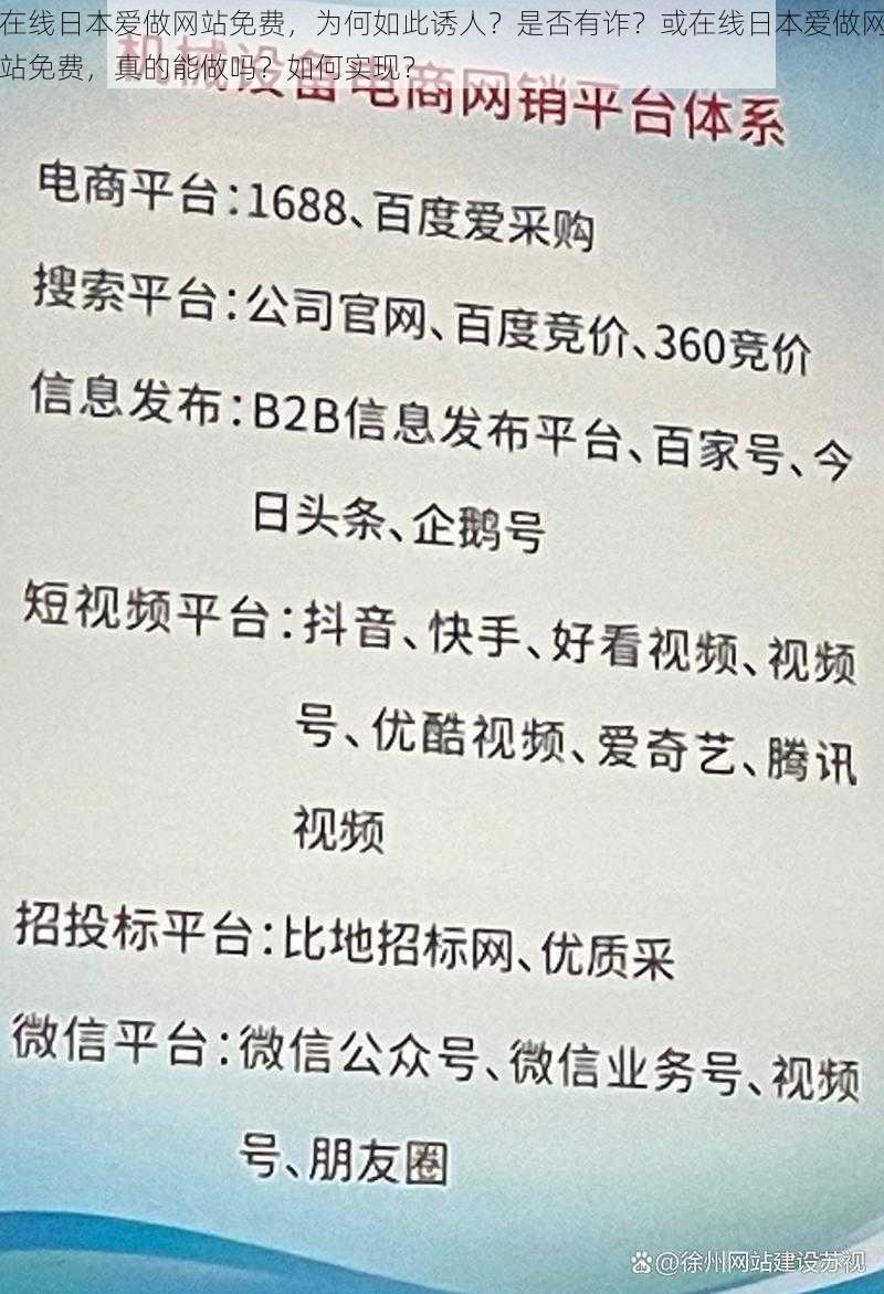 在线日本爱做网站免费，为何如此诱人？是否有诈？或在线日本爱做网站免费，真的能做吗？如何实现？