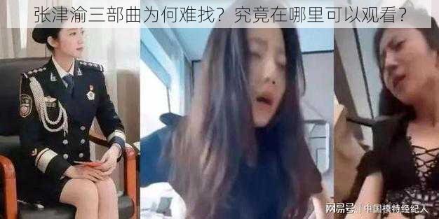 张津渝三部曲为何难找？究竟在哪里可以观看？